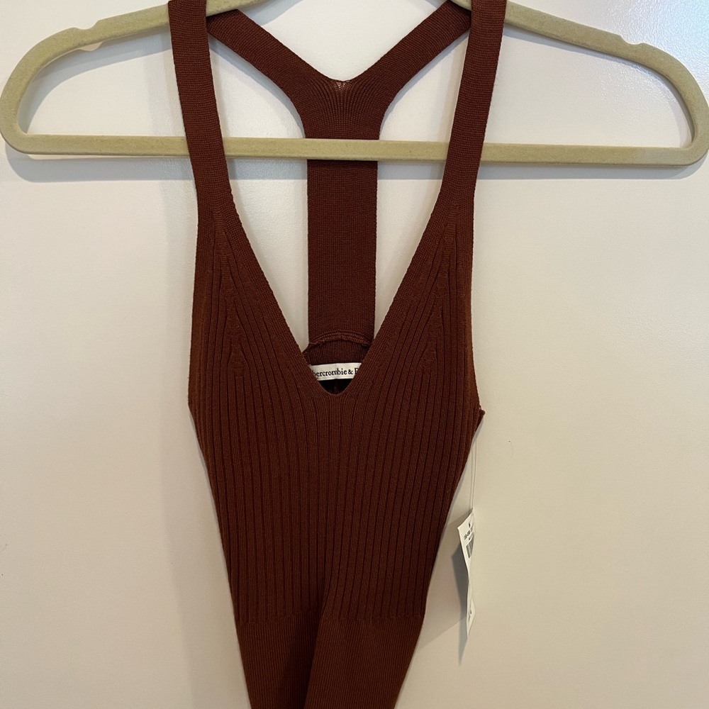Abercrombie and Fitch Brown Knit Tank Top